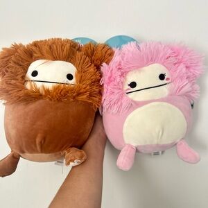 Squishmallows Pink and Brown Plush Duo